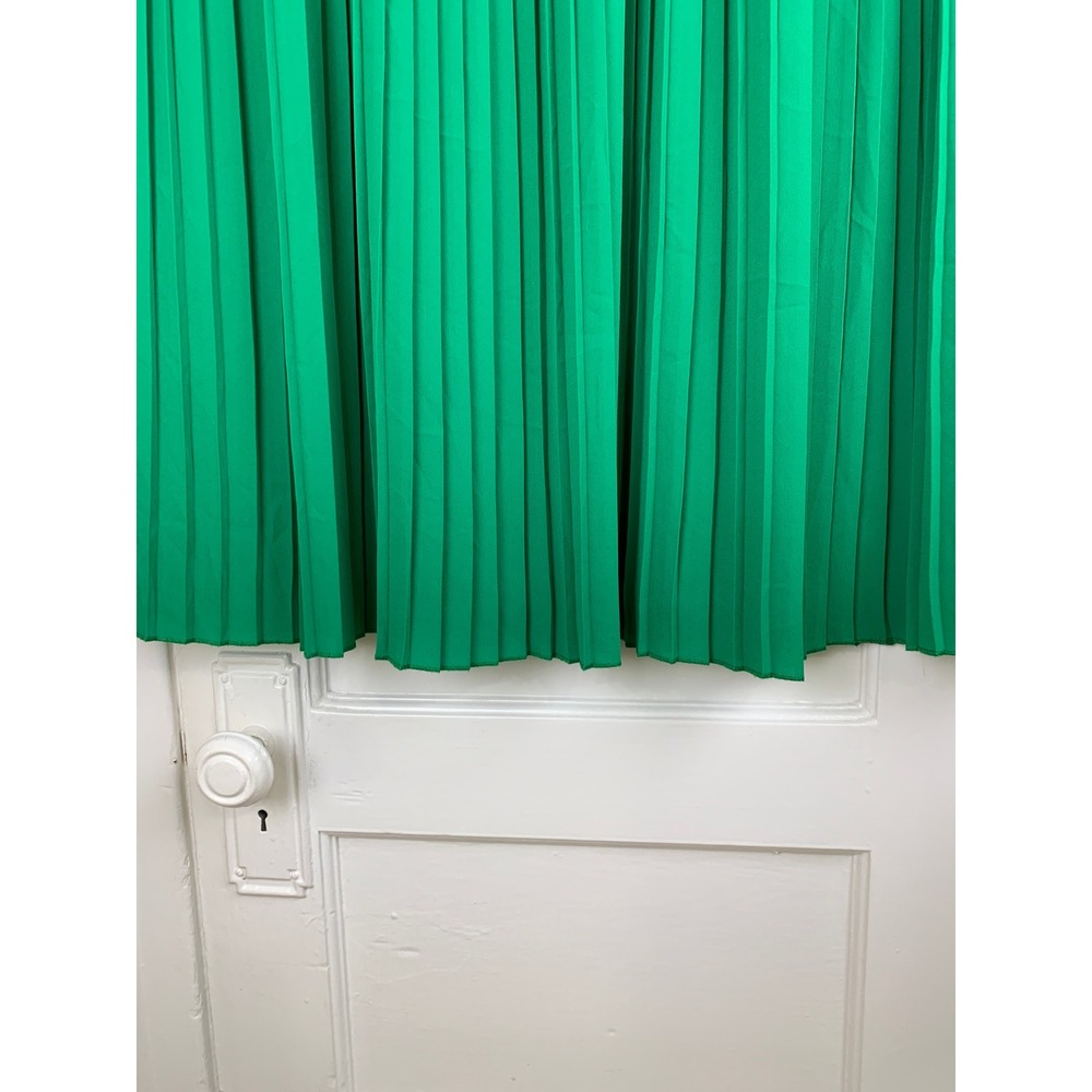 J Crew Pleated Kelly Green Skirt Sz 20 Lined Midi Preppy Classiccore Careerwear - Picture 6 of 11